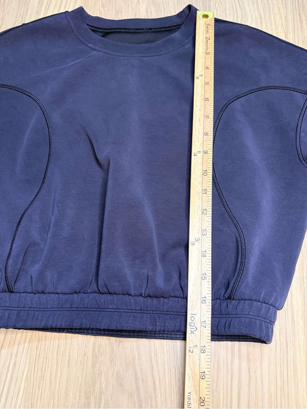 LULULEMON Softstreme Gathered Black T-Shirt Crop Athleisure Top Size 4 - Picture 6 of 11